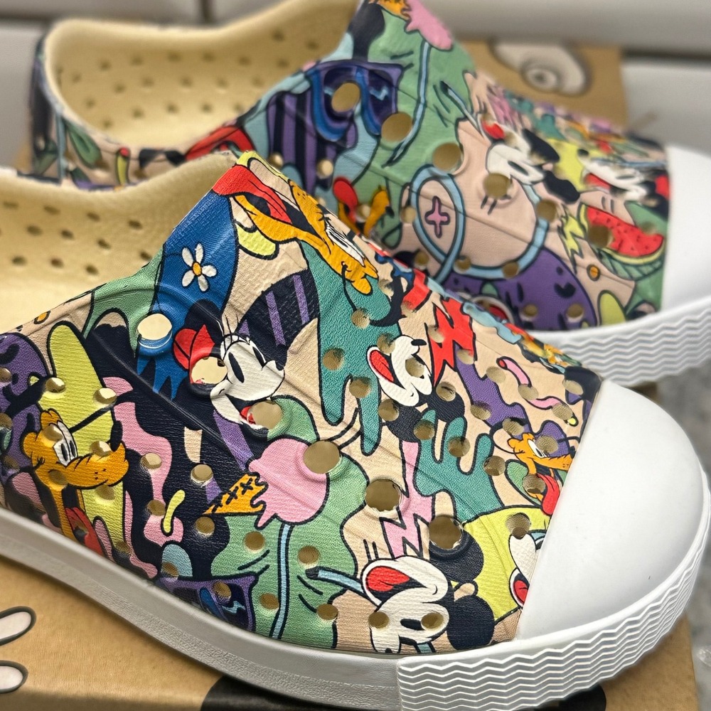 Native x Disney Shoes Jefferson Print Kids C5 Mickey Mouse Tropical‎ All Print - Picture 7 of 7